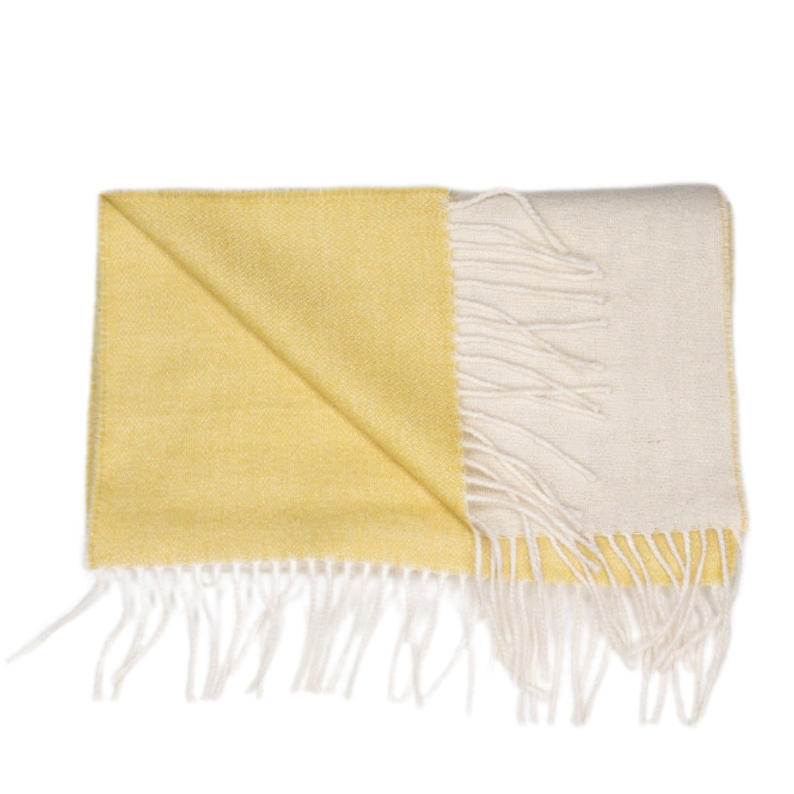 Bufanda DF White & Light Yellow