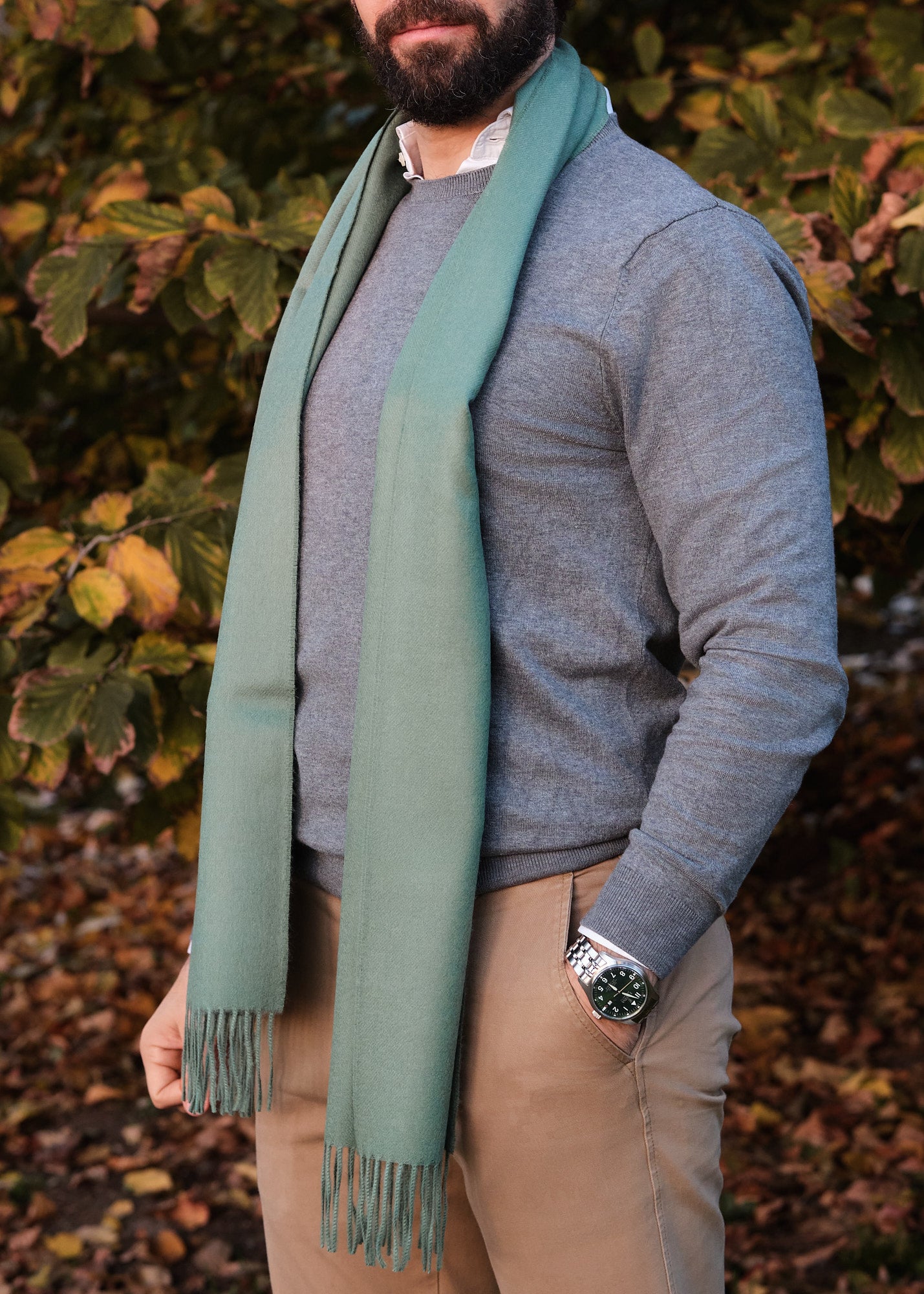 Bufanda lisa Frost Green